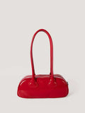 Weiyinxing Korean Trendy Women Shoulder Bag Classic Red Patent Leather Zip Design Underarm Bags Lady Casual Small Handbag