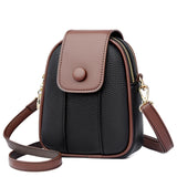 Weiyinxing Quality Women's Genuine Leather Shoulder Bags Contrast Messenger Bag Brand Designer Ladies Crossbody Bag Small Phone Bags