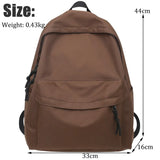 Weiyinxing Solid Color Large Backpack Young Girls Men Korean Style Kawaii School Bag Shoulder Bag High School Students Nylon Backpacks