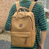 Weiyinxing Female Canvas White Laptop Ladies Vintage College Backpack Male Girl Travel Boy Leisure Retro Book Men Women School Bags