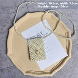 Weiyinxing Mini Bags for Women Delicate Pearl Cute Shoulder Crossbody Bag Stylish Versatile Sweet Girls Solid Color Leisure Holiday