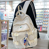 Weiyinxing Female Yellow Kawaii Mesh Travel Coin Purse College School Backpack Girl Nylon Cool Lady Cute Laptop Net Book Bags Women