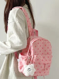 Weiyinxing Japanese Sweet Floral Print Backpack Casual Y2k Aesthetic Preppy Schoolbags Women Kawaii All Match Backpacks for Students