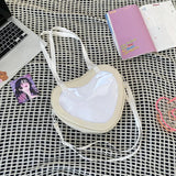 Weiyinxing Heart Design Itabag Women 2024 New Transparent Crossbody Bags Girls Purses and Handbags Ita Bag for Girls JK Uniform Bag