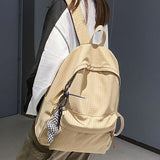 Weiyinxing Men Women Waterproof White School Backpack Female Male Teenager Student Bag Trendy Cool Travel Girl Boy Book Backpack Ladies Bag