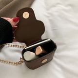 Weiyinxing Mini Crossbody Bag For Women Fashion Chest Sling Bag Luxury Chain Shoulder Coin Purse Pu Leather Mini Box Lipstick Bags