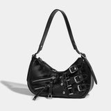 Weiyinxing Women Retro Shoulder Bag Zipper Y2k Handbag Purse Strap Adjustable Satchel Hobo Bag Vintage Armpit Bag Aesthetic Purse