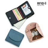 Weiyinxing Leather RFID ID Credit Bank Business Card Holder Cowhide Coin Purse Bags Luxury Clutch Slim Pocket Wallets for Women