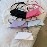 Weiyinxing Metal Short Handle Leather Crossbody Bags for Women 2024 Ladies Designer Handbags Ans Purses Casual Tote Bags