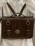 Weiyinxing Preppy Style Uniform Shoulder School Bags for Women PU Leather Large Briefcase Tote Handbag For Girls Backpack bagpack
