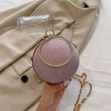 Weiyinxing Ring Portable Evening Bags Metal Sliver Round Ball Handbags for Lipstick Elegant Luxury Clutch Purse Wedding Wallets