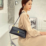 Weiyinxing PU leather Shoulder Bag For Women Luxury Simple Design Underarm Bag Vintage Lady Underarm Bags Shopping Tote Purse