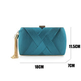 Weiyinxing New Fashion Women Evening Bags Tassel Ladies Clutch Purse Shoulder Chain Wedding Party Handbags Bags