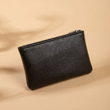 Weiyinxing PU Leather Unisex Lychee Pattern Zipper Coin Purse Ultra-thin Short Card Coin Key Storage Bag Mini Purse §ܧà§ê§֧ݧ֧Ü §է֧ä§ã§ܧڧÛ