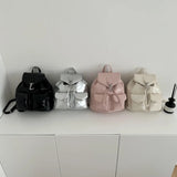 Weiyinxing 2024 Y2K Retro Silver Back Pack Small PU Leather Backpack Women School Bags For Teenagers Girls Luxury Backpacks