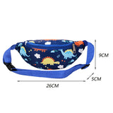 Weiyinxing Kids Waist Pack Children Chest Bag Cute Cartoon Dinosaur Print Coin Purse Boy Girl Fanny Chest Shoulder Messenger Bags