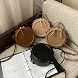 Weiyinxing color Crossbody Bag For Women Round Small Handbag Women Fashion Designer Bags PU Leather Shoulder Bag Female Zipper Purses