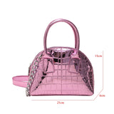 Weiyinxing Silver Shell Evening Clutch Bag Designer Crocodile Pattern Shoulder Bag For Women Party Wedding Handbag Purse Crossbody Bag