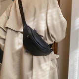 Weiyinxing Leather Handbag Phone Bag For Women Travel Waist Bag Versatile Crossbody Chest Bag Female Banana Belt Bag Designer Fanny Pack