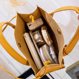 Weiyinxing New Women's Fashion Handbags Retro Solid Color PU Leather Crossbody Shoulder Bag Cute Pattern Casual Women Handbags