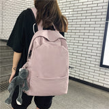 weiyinxing Waterproof Nylon Women Backpack 2023 Solid Color School Backpack for Teenager Girls Boys Female Large Capacity Men Book Bag