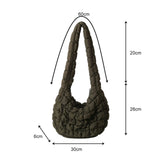 Weiyinxing Padded Crossbody Bag for Women 2024 Pleated Bubbles Cloud Shoulder Bags Large Bucket Tote Designer Bag Ruched Handbags