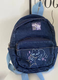 Weiyinxing Harajuku Denim Backpacks Women Vintage Cat Embroidery Chic Casual Y2k Backpack Female Retro Mini Cute Mochila Aesthetic