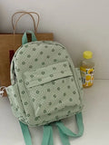 Weiyinxing Japanese Sweet Floral Print Backpack Casual Y2k Aesthetic Preppy Schoolbags Women Kawaii All Match Backpacks for Students