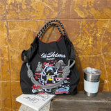 Weiyinxing Embroidery Women Shoulder Bag Designer Eco Bags for Women Rope Handle Handbags Drawstring Bag Reusable Shopper Tote