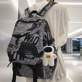 Weiyinxing Male Women Waterproof Nylon Cartoon College Backpack Girl Boy Printing Laptop Female Men Travel Book Lady School Bag New