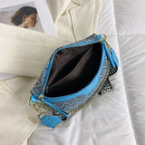 Weiyinxing Style Waist Bag Embroidery Handbag Purse Pu Leather Fanny Pack For Women Boho Beach Crossbody Chest Bag Banana Belt Bags