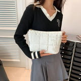 Weiyinxing Cotton Square Small Makeup Pouch Winter Quilted Padded Puffer Cosmetic Bag Nylon Puffy Mini Storage Bag Travel Toiletry Bag