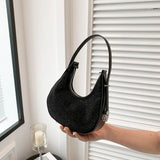 Weiyinxing Diamonds PU Leather Crossbody Bags for Women Summer Shoulder Handbags Female Solid Color Cross Body Bag
