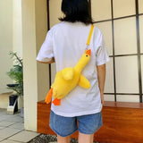 Weiyinxing Duck Mobile Phone Bag 2024 New Autumn Women Cartoon Cute Shoulder Bag Fashion Net Red Goose Crossbody Bag Purse