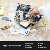 Weiyinxing Vintage Fringe Bag Small Shell Bags Chain Women Shoulder Crossbody Bag Crane Flying Women's Handbags Purses Embroidery