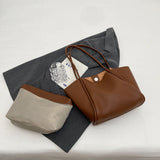 Weiyinxing Fashion Retro Big Leather Tote Bags for Women 2024 Tend Female Large Capacity Shoulder Bag Solid Color Handbags