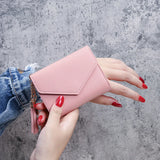 Weiyinxing Women Cute Pink Wallets Pocket Purse Card Holder Small Wallet Lady Female Fashion Short Coin Purse Money Bag