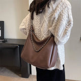 Weiyinxing Retro Belt Design PU Leather Shoulder Bags for Women 2024 Fashion Small Vintage Female Chain Underarm Bag Handbags