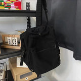 Weiyinxing Ins Students Solid Rucksacks Simple All Match Women High-capacity Backpacks Casual Preppy Y2k Vintage Trendy Schoolbags