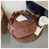 Weiyinxing Women Waist Bag Canvas Student Shoulder Crossbody Chest Bag 2024 Fanny Pack Fashion Phone Banana Female Bum Belt Bags