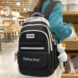 Weiyinxing Women Green Laptop Bags High Capacity Student Lady Cute Book Backpack Female Travel Nylon School Bag College Girl Trendy