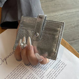 Weiyinxing Genuine Leather Card Wallet Multi-Card Slot Ultra-Thin Card Holder Bank Credit Id Bag Mini Buckle Coin Purse For Women