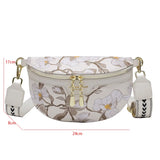 Weiyinxing Women's Waist Bag 2024 Designer Canvas Fanny Pack Embroidery  Shoulder Crossbody Bag Banana Female Belt Bag Travel Chest Bag