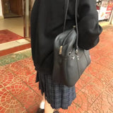 Weiyinxing 2024 New Women Japanese JK Uniform PU Bag Student Commuter School Bag Large Capacity One Shoulder Straddle Bag Handbag
