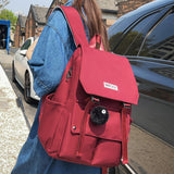 Weiyinxing Women White Laptop Waterproof College Bag Student Lady Cute Book Backpack Trendy Female Travel Nylon Girl School Bag New