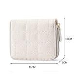 Weiyinxing Women Men Coin Purse Simple PU Leather Wallet Zipper Solid Color Bifold Design Daily Men Card Holder Accessories