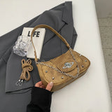 Weiyinxing Small PU Leather Crossbody Bags for Women 2024 Winter CHAIN Underarm Bag Handbags and Purses Fashion Shoulder Bag