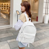 Weiyinxing Woman Backpack Large Capacity Leather Laptop Bagpack High Quality Book Schoolbag for Teenage Girls Student Mochila