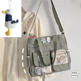 Weiyinxing Canvas Women Handbags Shoulder Bags Nylon Ladies Tote Messenger Bag Oxford Handbag Cross body Bags for Girls Satchels