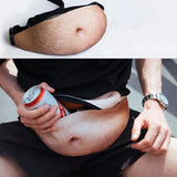 Weiyinxing Fashion Funny Pop Dad Belt Bag Men Travel Bags Flesh Color Creative Fanny Pack Beer Fat Belly Bum Pouch Waist Bag